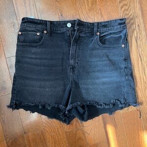 American Eagle Outfitters Black Highest Rise Jean Shorts size 10